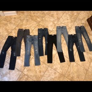 8 pair Boys Abercrombie Jeans size 9/10